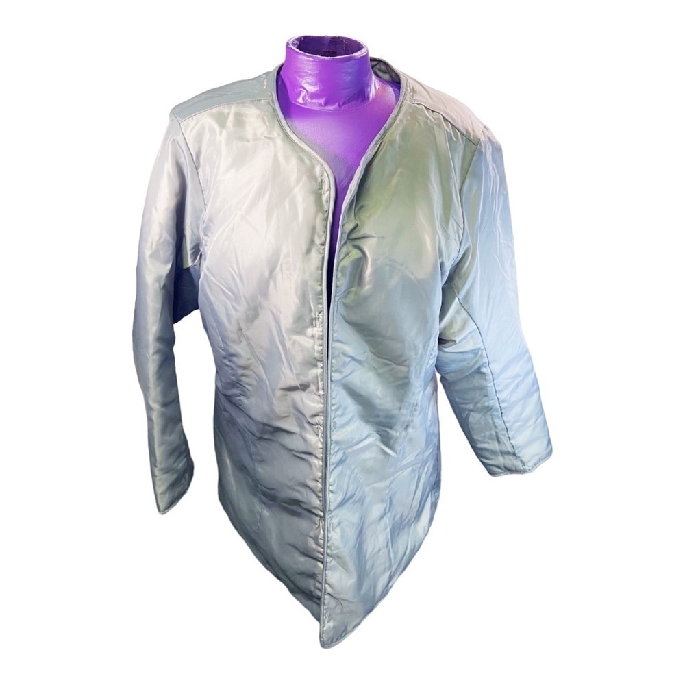 Eddie Bauer grey quilted trench coat inner lining women’s 1X
